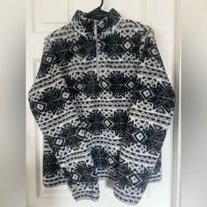 Prince & Fox Black, Grey, and White 1/4 Zip Up Fleece